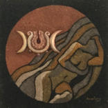 Marea femenina, técnica mixta, 60 x 60 cm