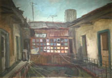 Vecindad, óleo sobre tela, 50 x 70 cm