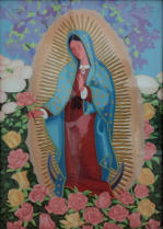 Virgen de Guadalupe, serigrafía,70 x 50 cm
