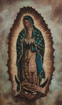 La Madre de Dios, óleo sobre yute, 103 x 61 cm
