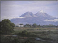 Pico de Orizaba, mixto sobre tela, 20 x 30 cm