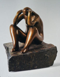 Mi pensador, bronce, 28 x 22 x 16 cm