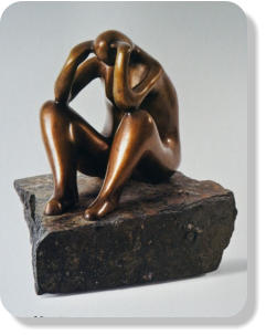 Mi pensador, bronce, 28 x 22 x 16 cm