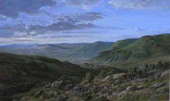 Procesión XVII, óleo sobre tela, 90 x 150 cm